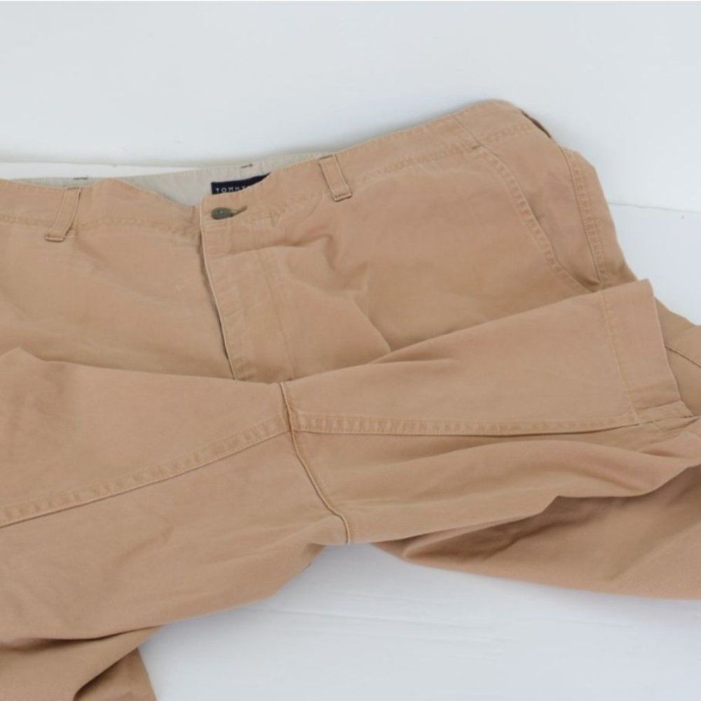 Tommy Hilfiger Men's 40 Khaki Cargo Short Adjustable Belt Straps Cotton Vacation - Picture 7 of 7